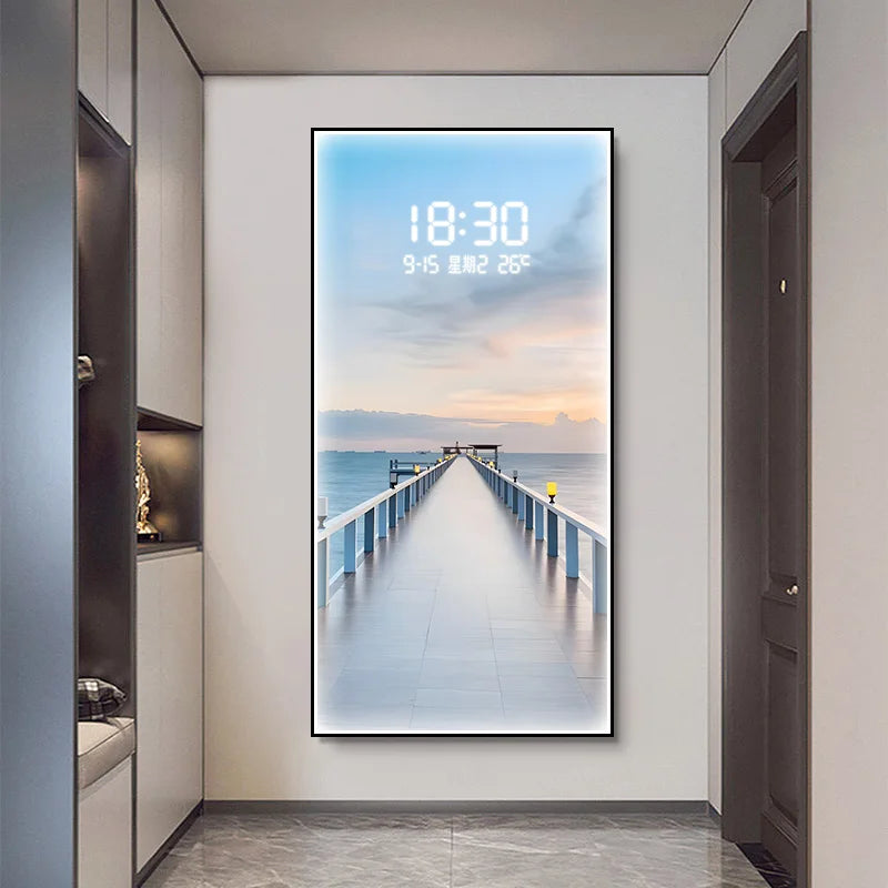 Modern Display Wall Watch Clock Premium Electronic Bedroom Luxury Wall Clock Large Classic