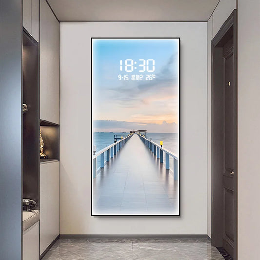 Modern Display Wall Watch Clock Premium Electronic Bedroom Luxury Wall Clock Large Classic