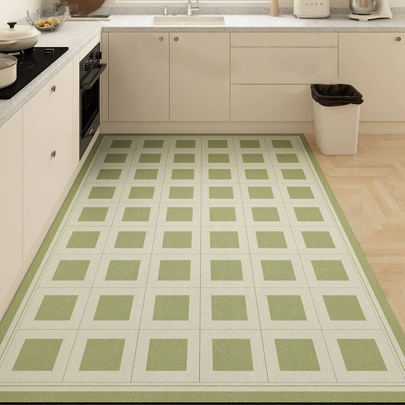 Kitchen Floor Mat Waterproof Large Carpet Pvc Leather Non-slip
