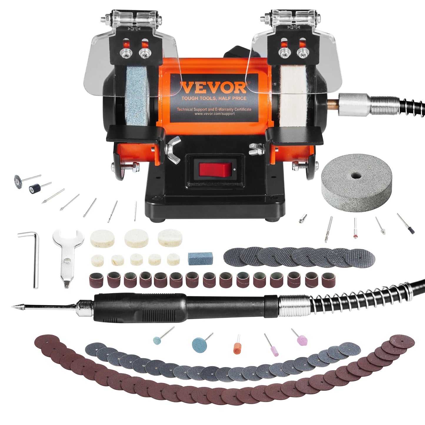 3in Jewelry Polisher Buffer Brushless Adjustable Speed Bench Grinder Polishing Machine