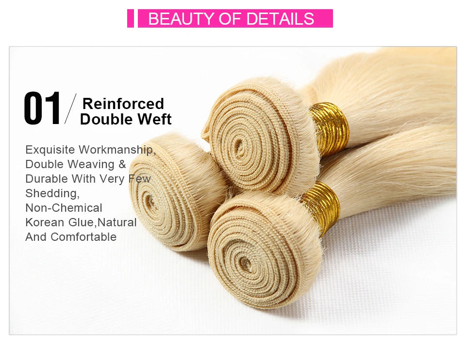 Blonde Human Hair Bundles 3 Bundles