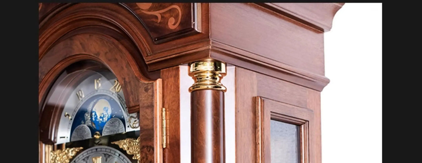 Vertical mechanical floor clock Living room European-style villa seat clock Chinese retro classical pendulum clock