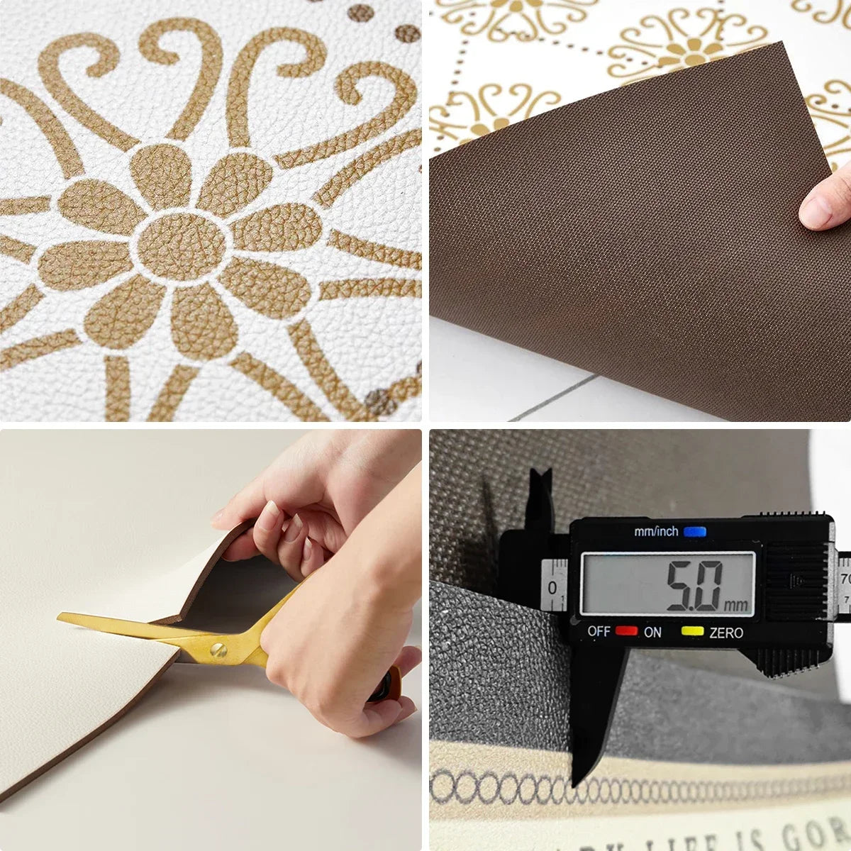Kitchen Floor Mat Waterproof Large Carpet Pvc Leather Non-slip