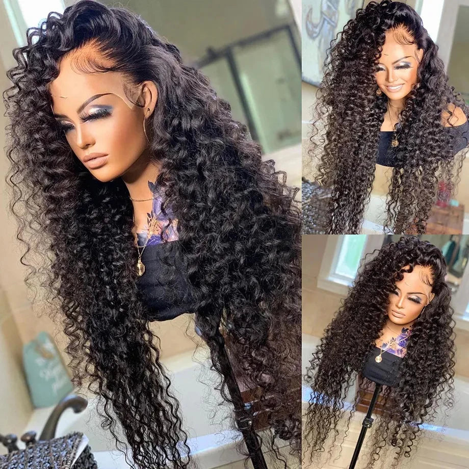 Deep Wave Wig Frontal 3x6 Lace 13x4 Curly Lace Front Human Hair