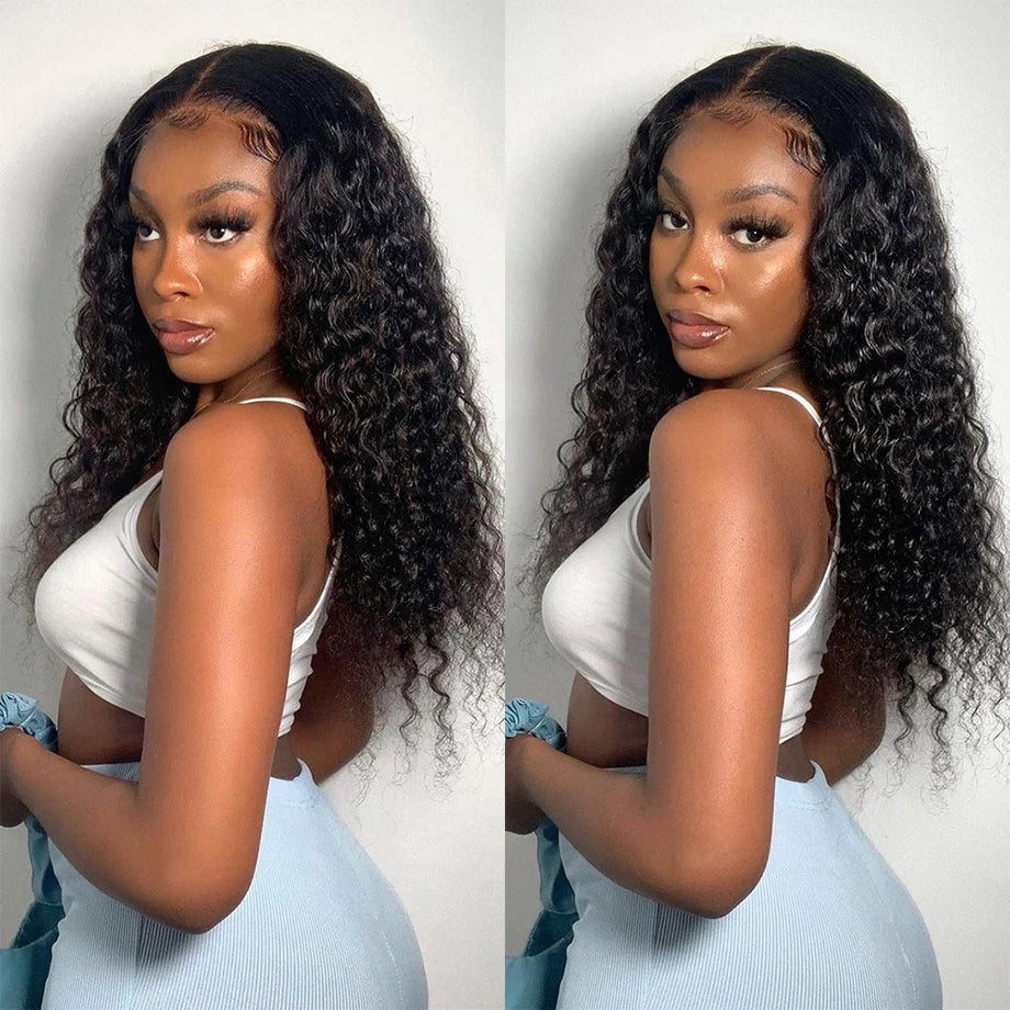 Deep Wave Wig Frontal 3x6 Lace 13x4 Curly Lace Front Human Hair