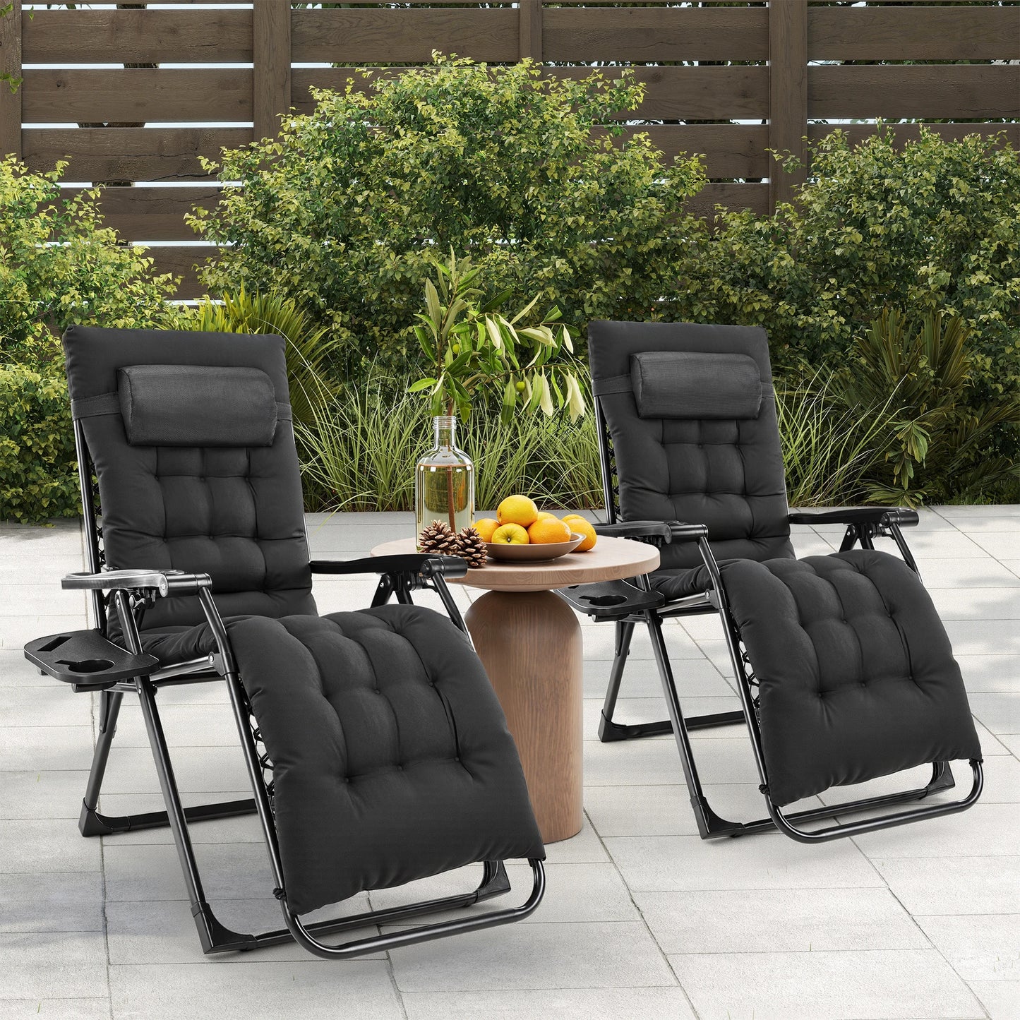 Zero Gravity Set of 2 Portable Recliner Camping Patio Out door