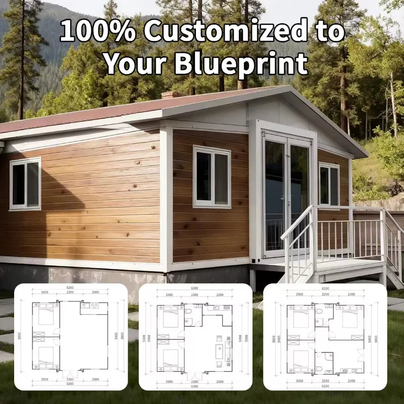 Prefab Houses Module Customized Outdoor Factory Container Home Foldable Tiny 2 3 4 Bedroom Living Container House 20Ft 40Ft