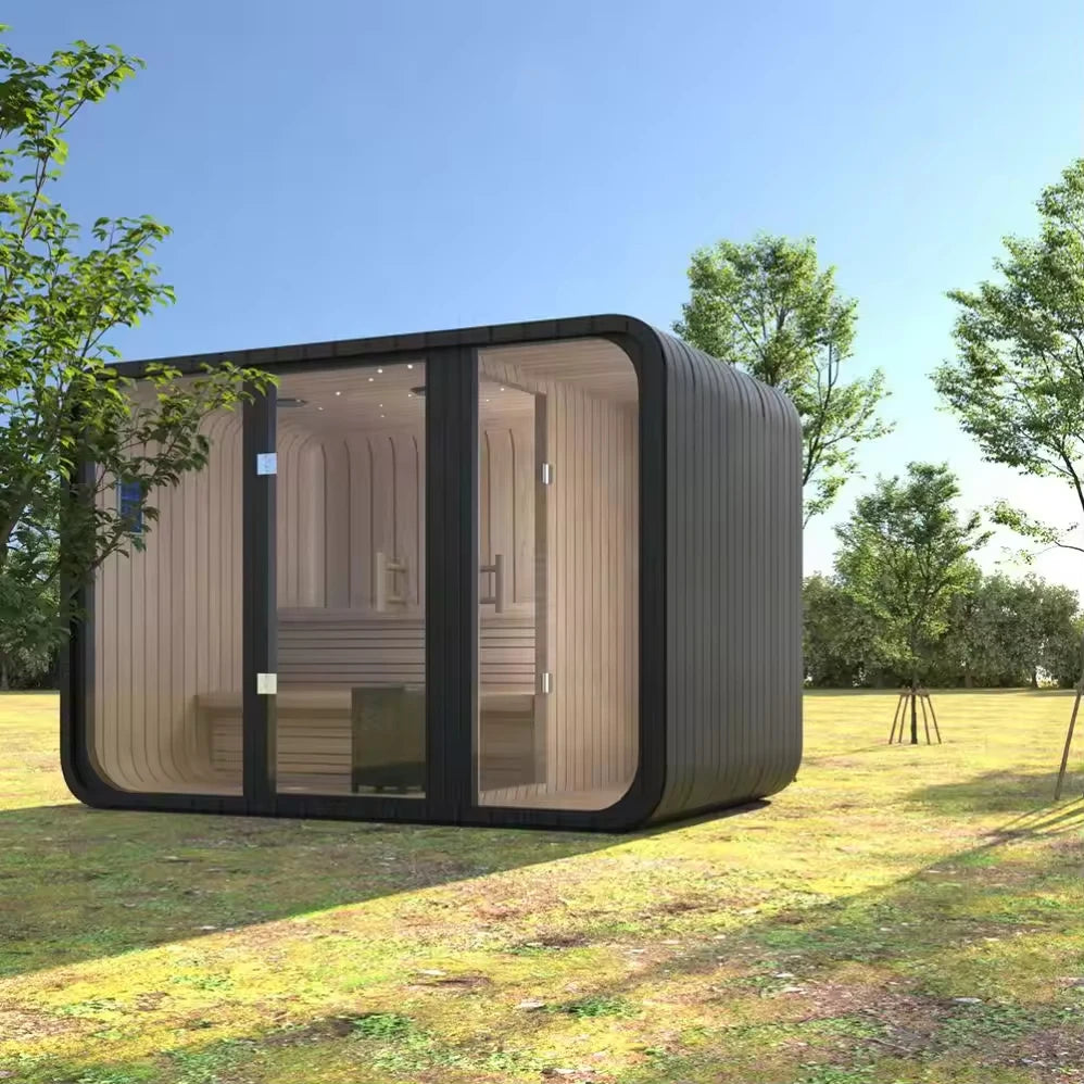 Panoramic Sauna Room Round Steam Room Anti Corrosion Anti Cracking Durable Heating Home Spa Sauna