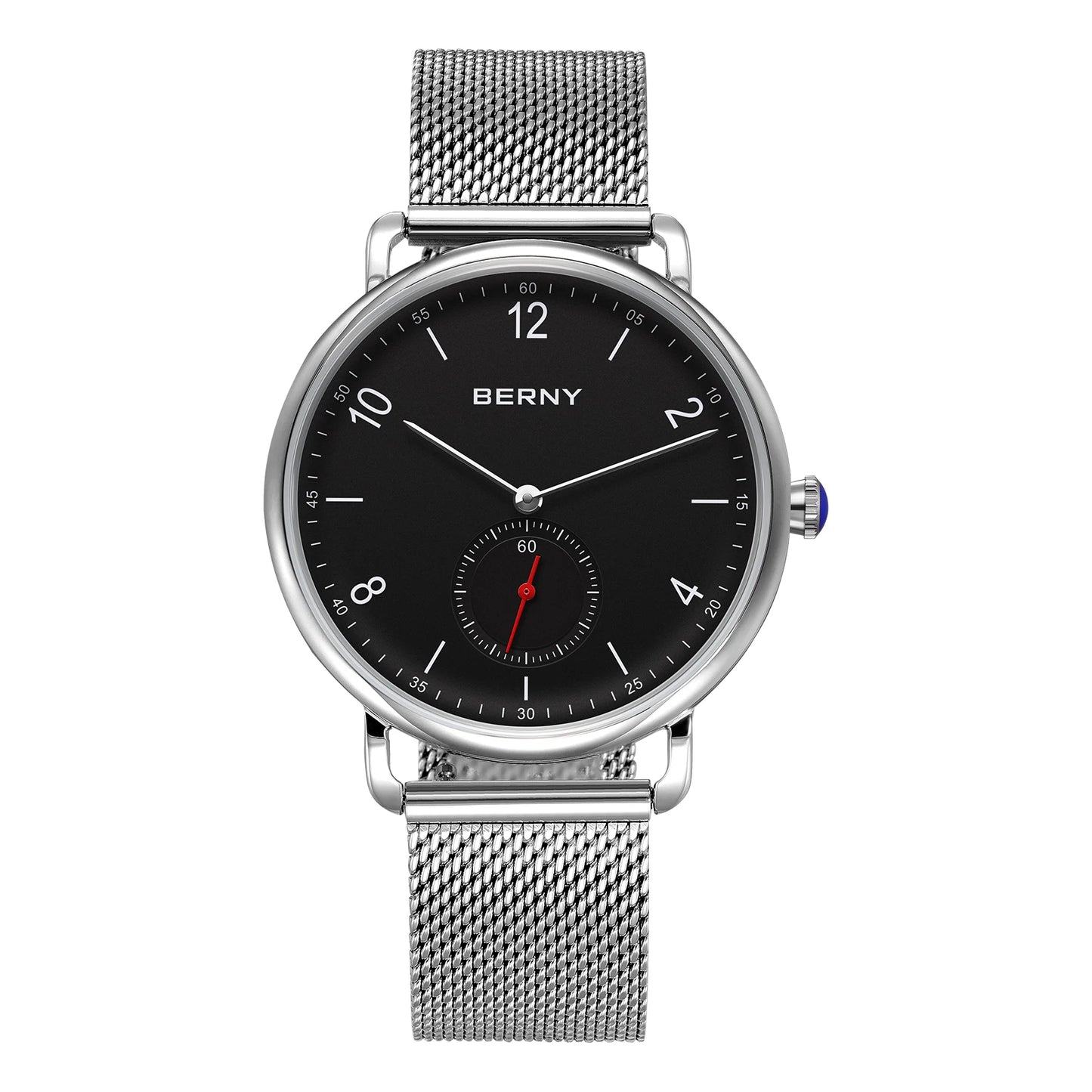 BERNY Quartz Men's Watch  Quality 316L Stainless Steel  Top Slim Case Fashion Couple's Wristwatch Simple Casual Men/Women Watches