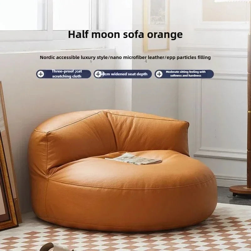 Lazy Sofa Reclining Couch Half Moon Sofa  Bedroom