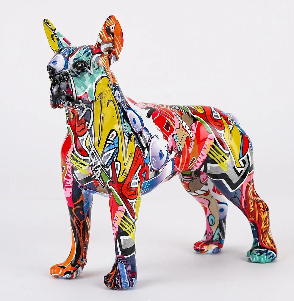 Simple Colorful Boston Terrier Small English  Pet Dog