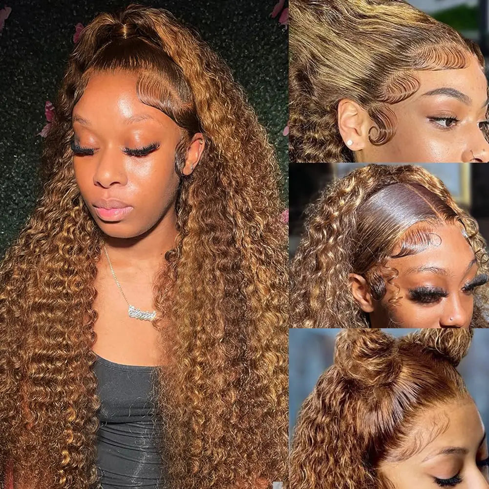 Deep Wave Lace Front Wigs  13x6 HD Transparent Lace Frontal Wigs Human Hair