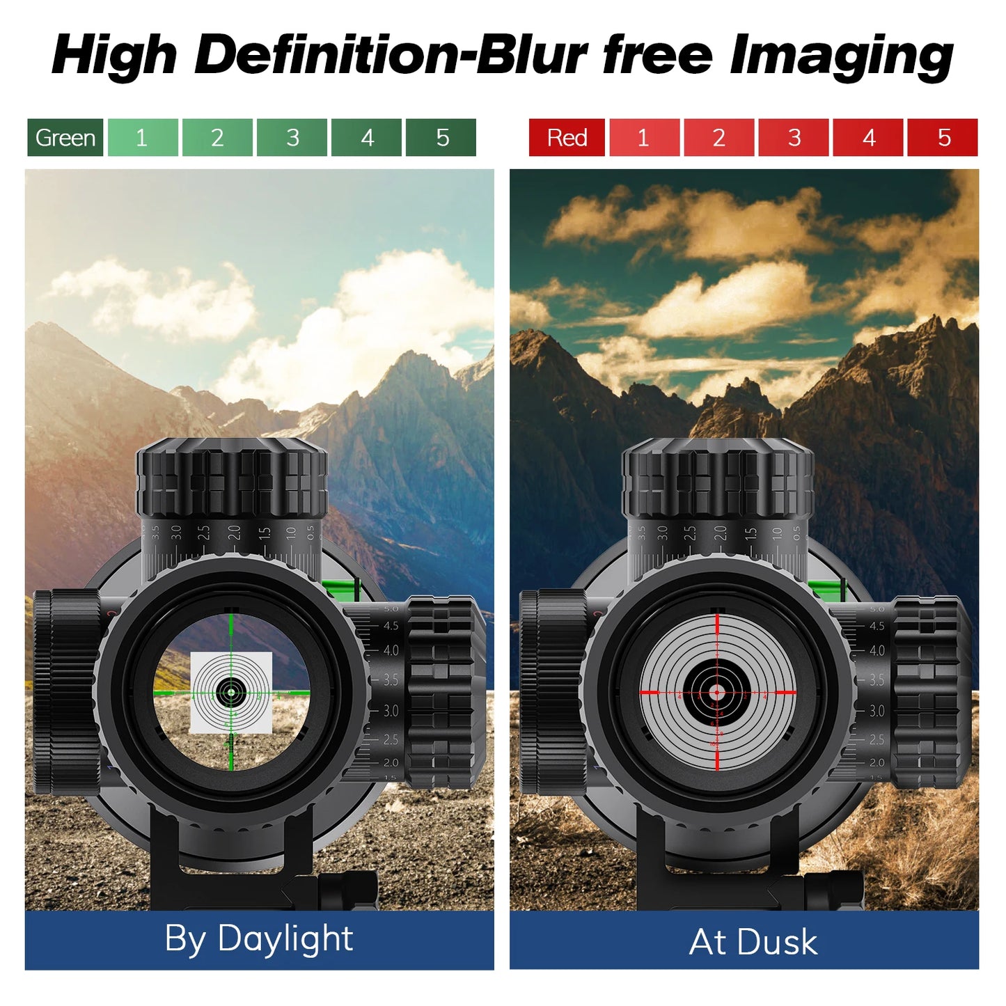 Tactical 4-16x44 Riflescope Hunting Scopes Tactical Airsoft Red Green Illuminated Sight Sniper