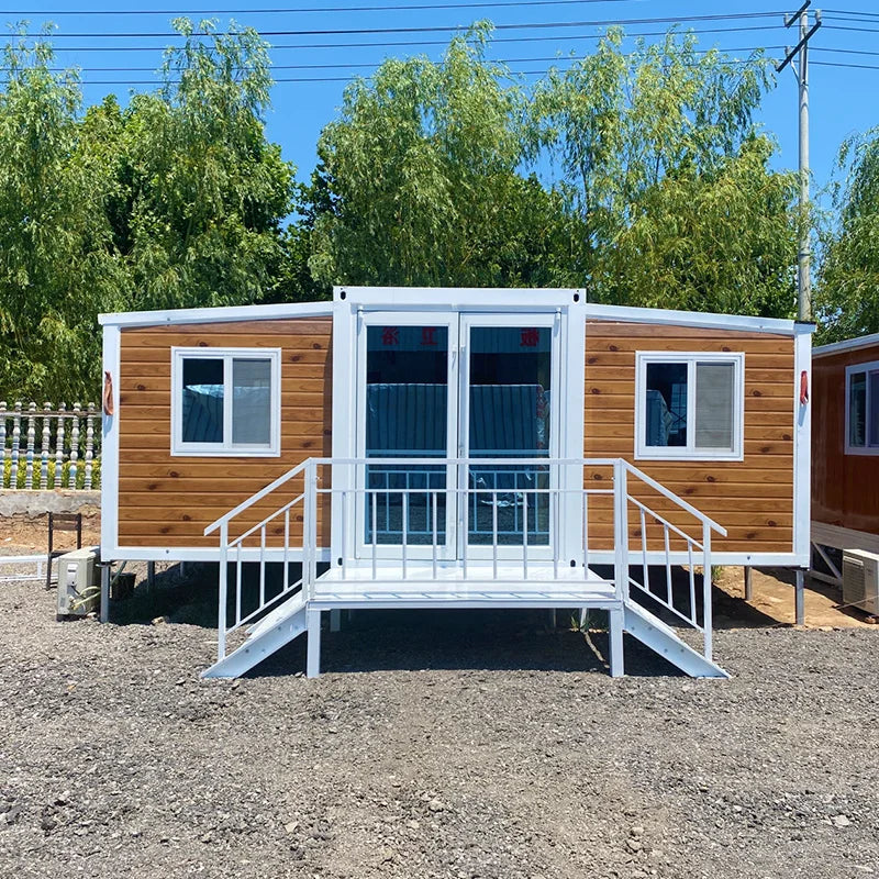 Portable Living Container Tiny House 20ft Foldable Prefab Mobile Modular Office Home Steel Frame Expandable