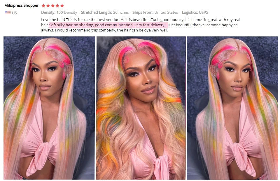 HD Transparent 613 Blonde Straight 13x4 13x6 Lace Frontal Human Hair Wigs