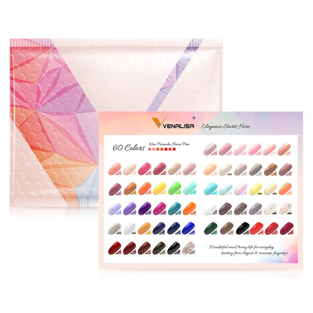 VIP5 Kit Nail Gel Polish HEMA FREE Full Coverage 36/60 Color Gel