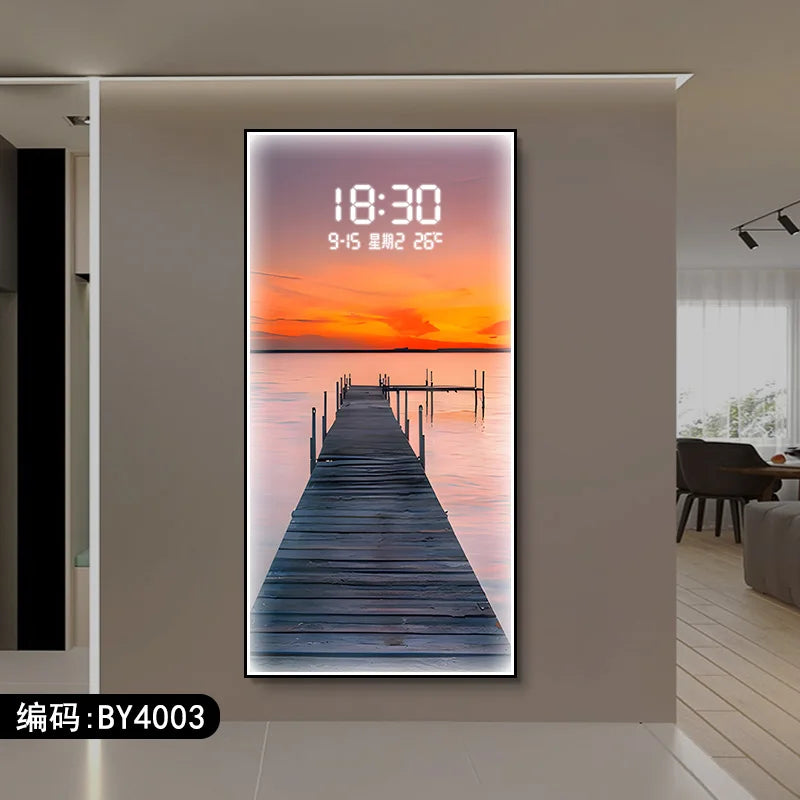 Modern Display Wall Watch Clock Premium Electronic Bedroom Luxury Wall Clock Large Classic