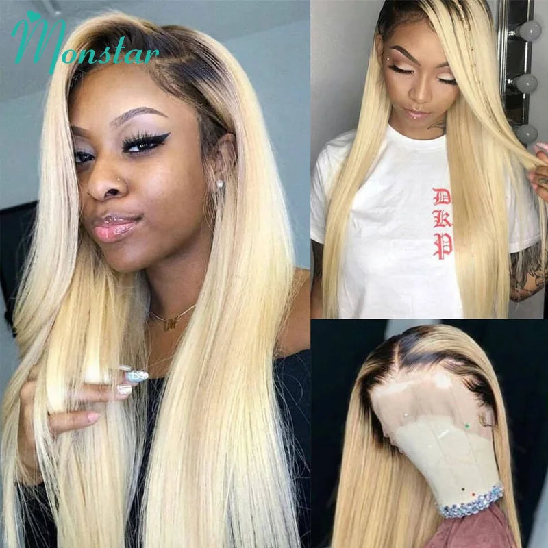 13x6 Lace Frontal Wig Brazilian Straight Full Lace Human Hair Wig