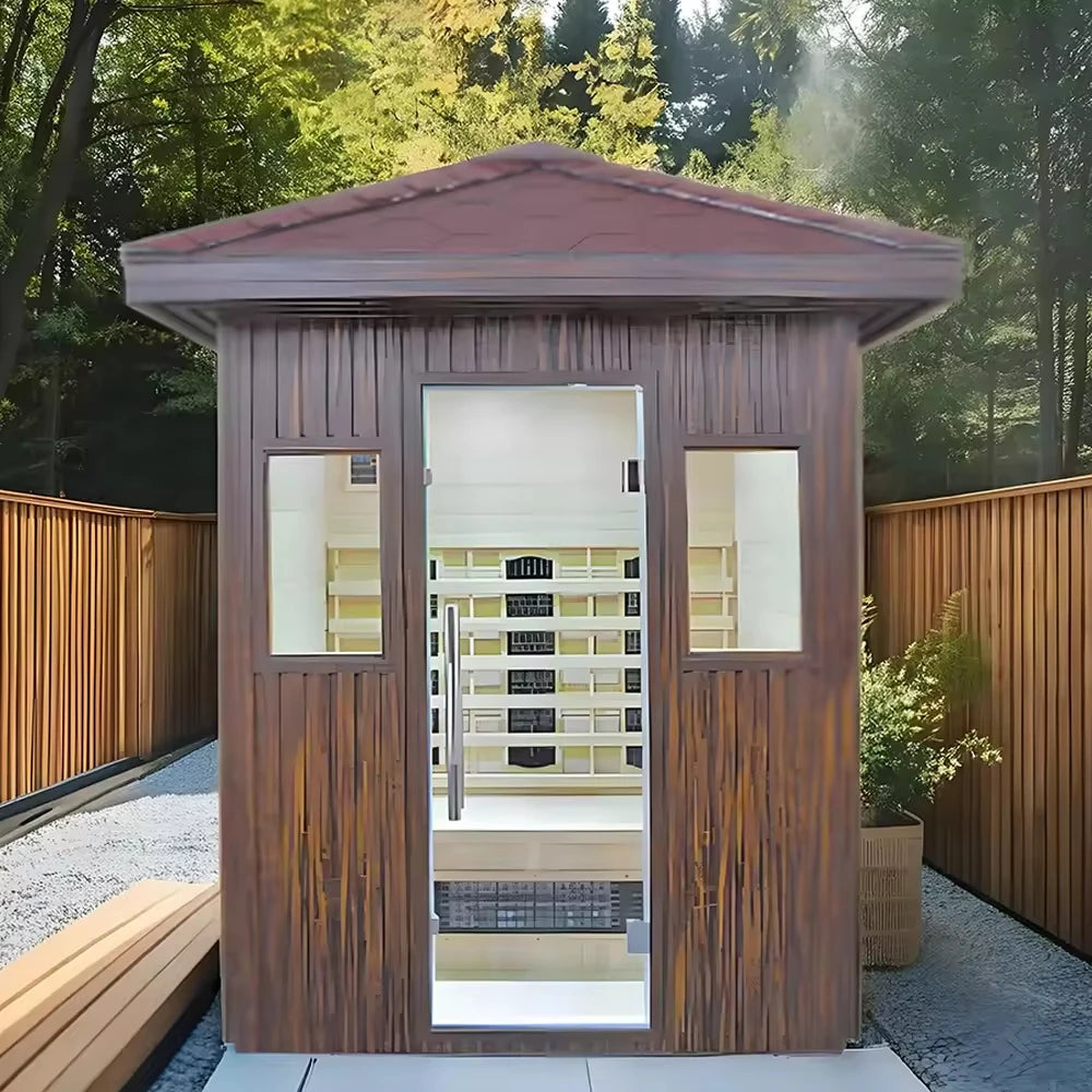 Panoramic Sauna Room Round Steam Room Anti Corrosion Anti Cracking Durable Heating Home Spa Sauna
