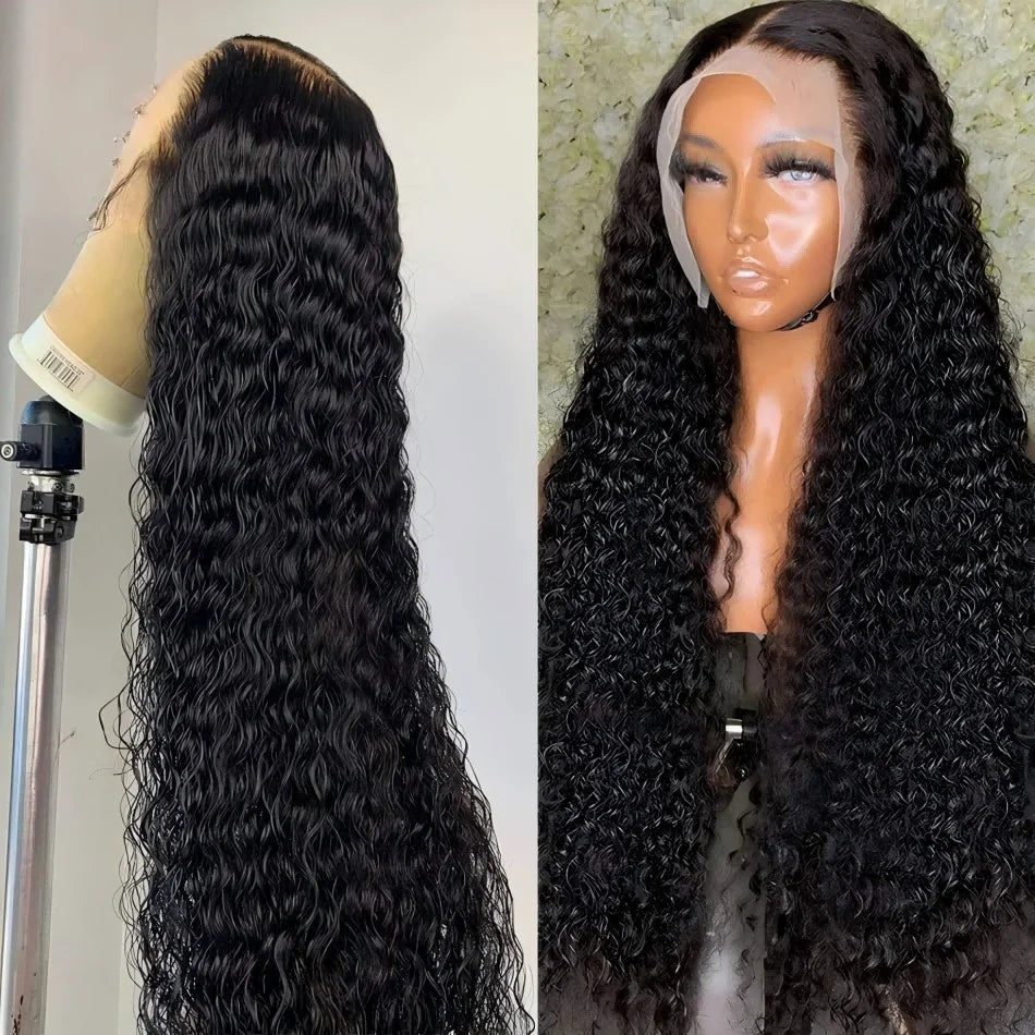 250 Density 13X6 Hd Lace Frontal Wig Deep Wave Human Hair Wigs 100%