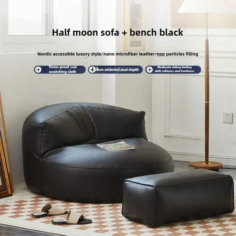 Lazy Sofa Reclining Couch Half Moon Sofa  Bedroom