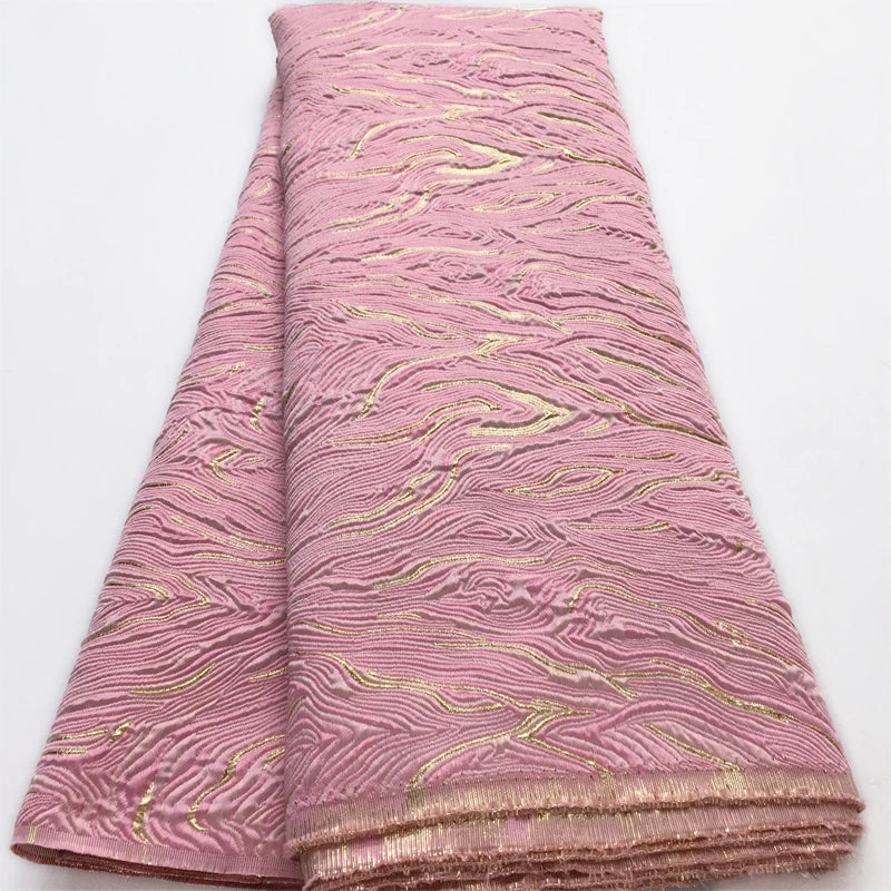 White Luxury African Jacquard Lace Fabric  Nigerian Brocade Lace Fabric
