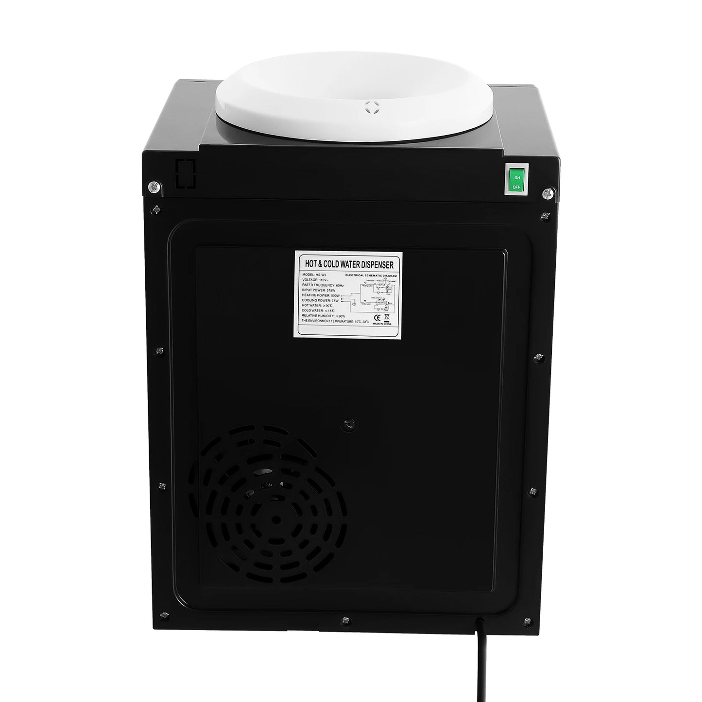 Electric Hot and Cold Water Cooler Dispenser  Desktop Top Loading