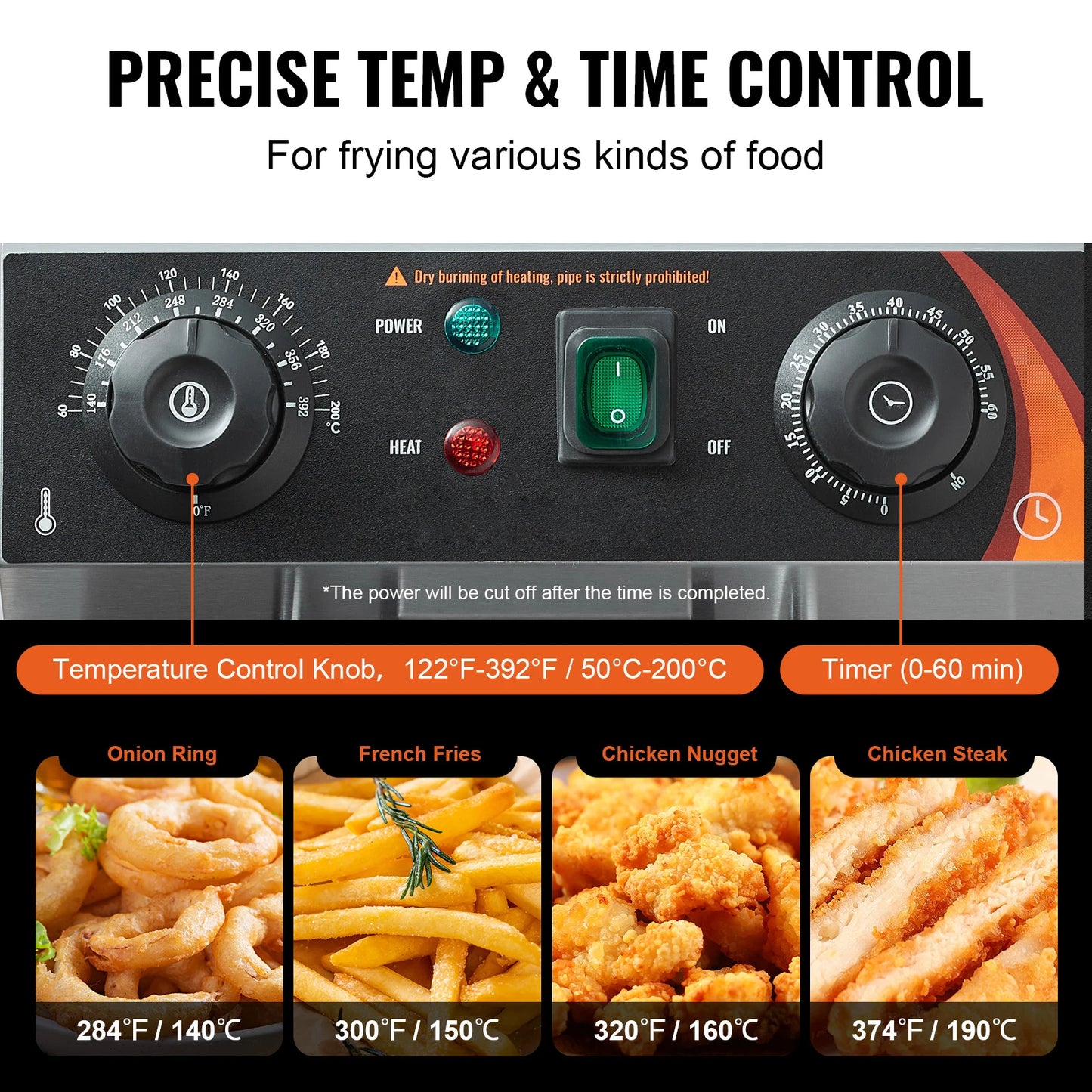 12L Electric Deep Fryer w/Dual Removable Tanks Commercial Countertop  Fryer