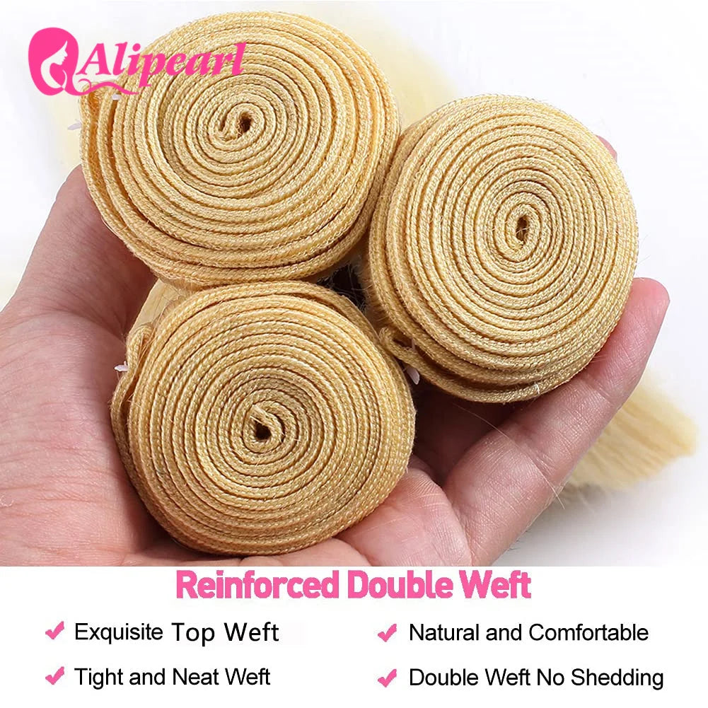 Blonde Human Hair Bundles 3 Bundles