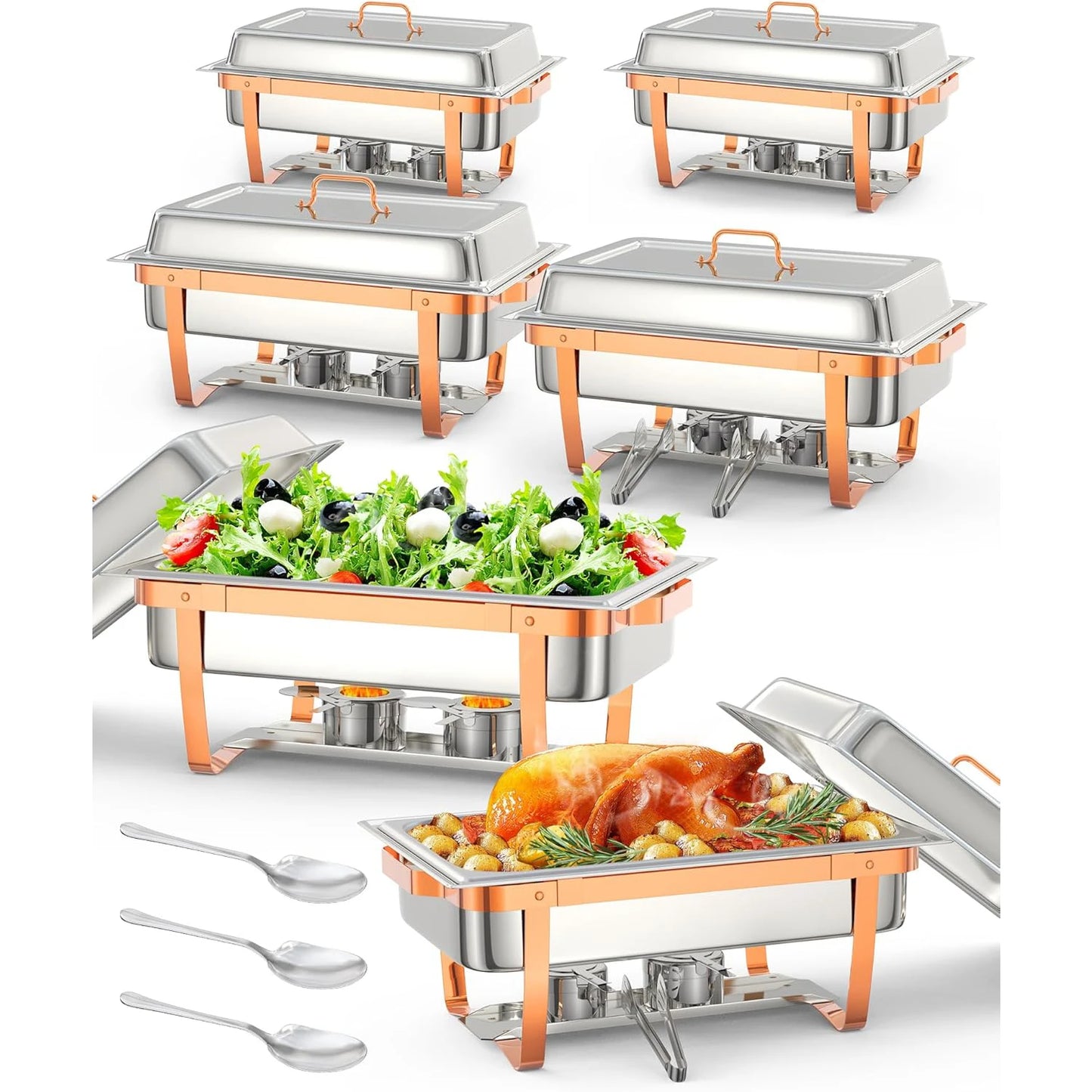Buffet Stainless Steel Chafers and Buffet Warmers Sets,