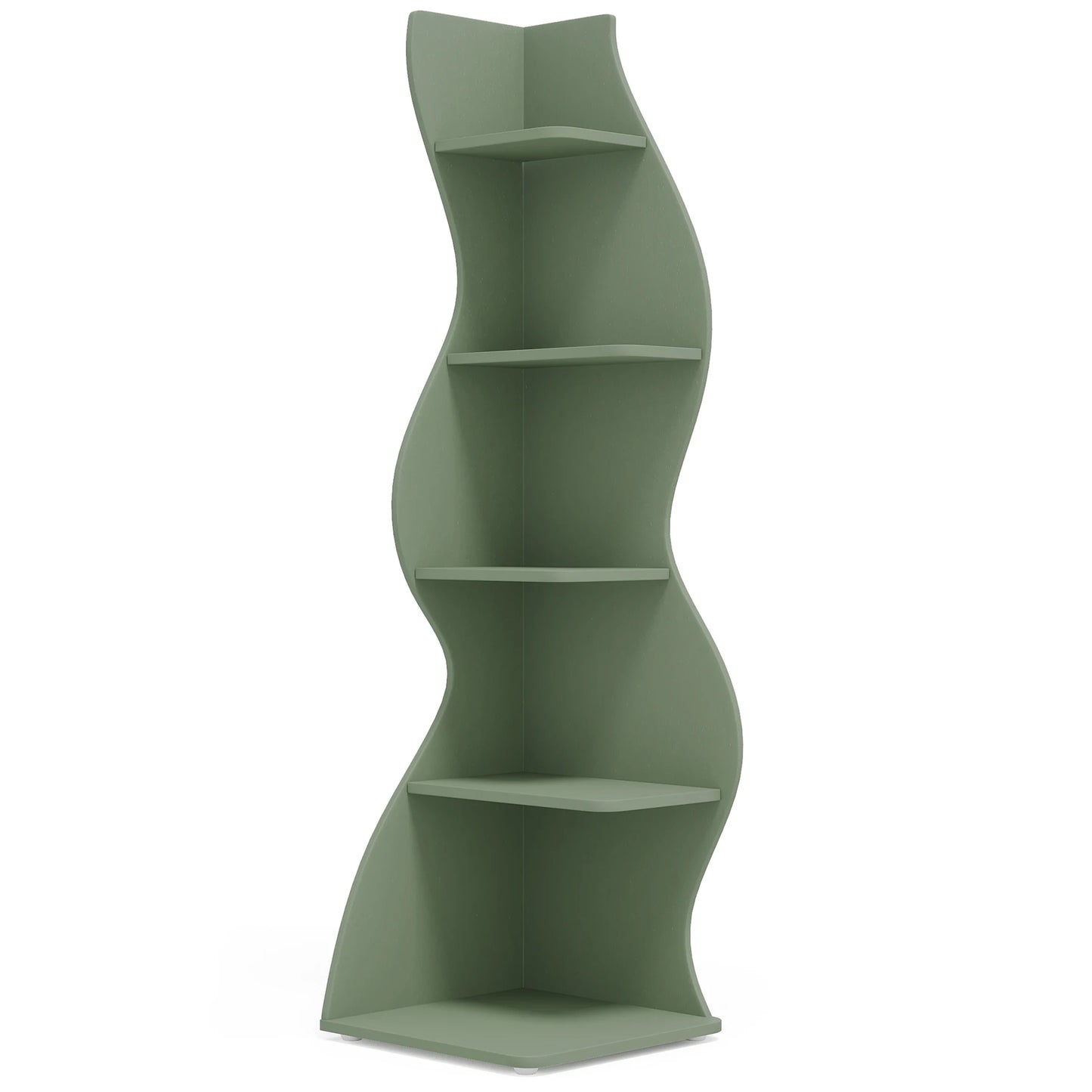 Corner Shelf, Modern 5-Tier Wall Corner Bookshelf,