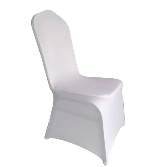 100pcs   White Wedding Chair Cover Polyester Spandex
