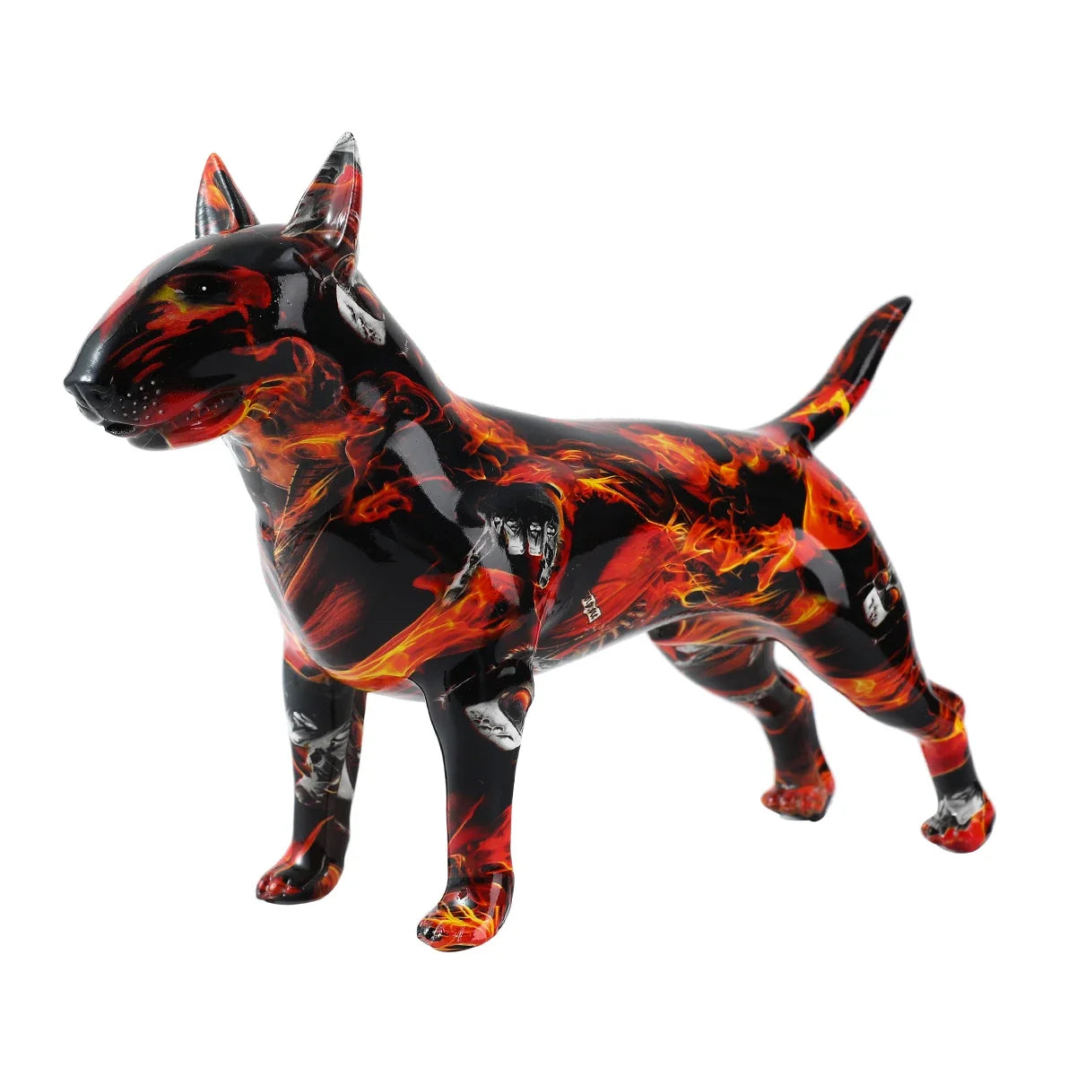 Colorful Bull Terrier Small Resin Pet Dog