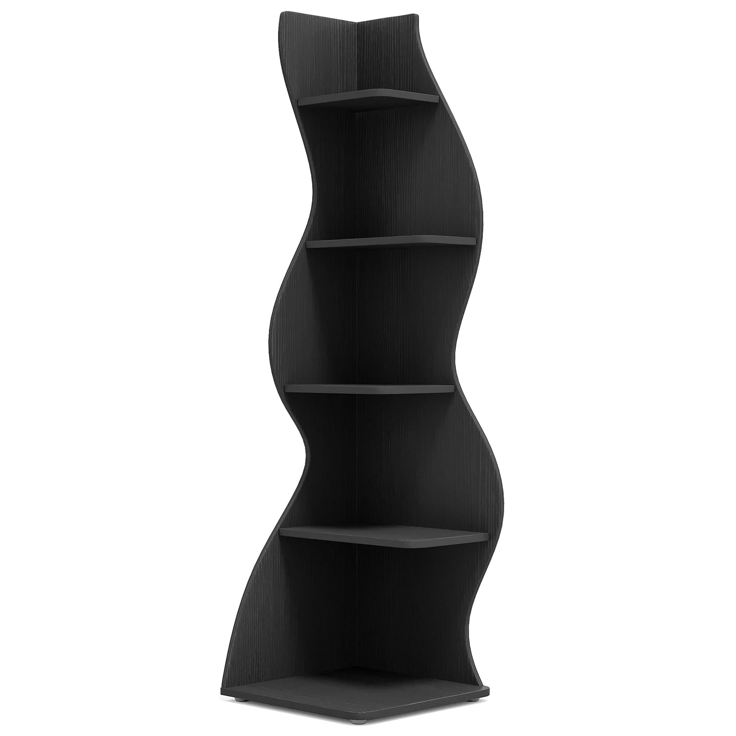 Corner Shelf, Modern 5-Tier Wall Corner Bookshelf,