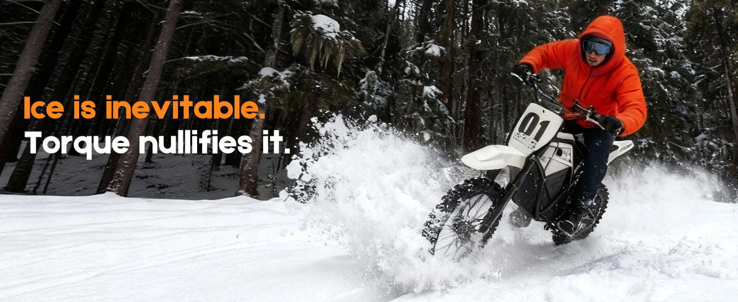Electric Mini Dirt Bike for Teens & Adults, 14"/12" Fat Tire 3500W Electric Motorcycle, 48V23AH Battery Ebike 38MPH