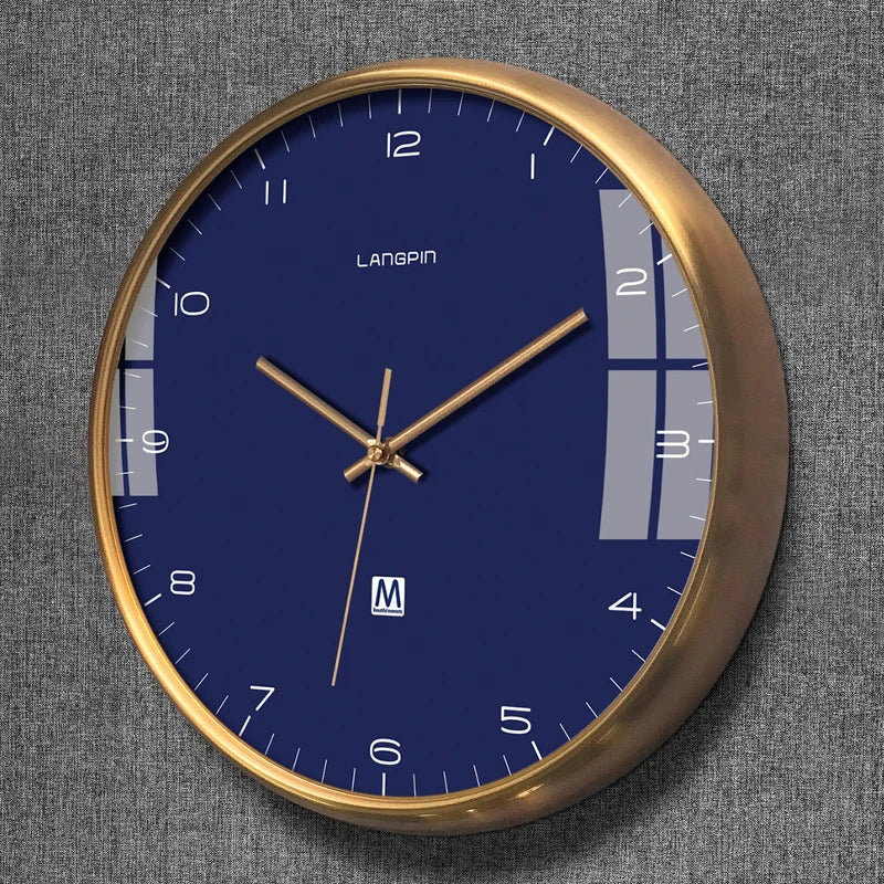 Modern Large Wall Clock Vintage Solid Wood Ro Retro Silent Living
