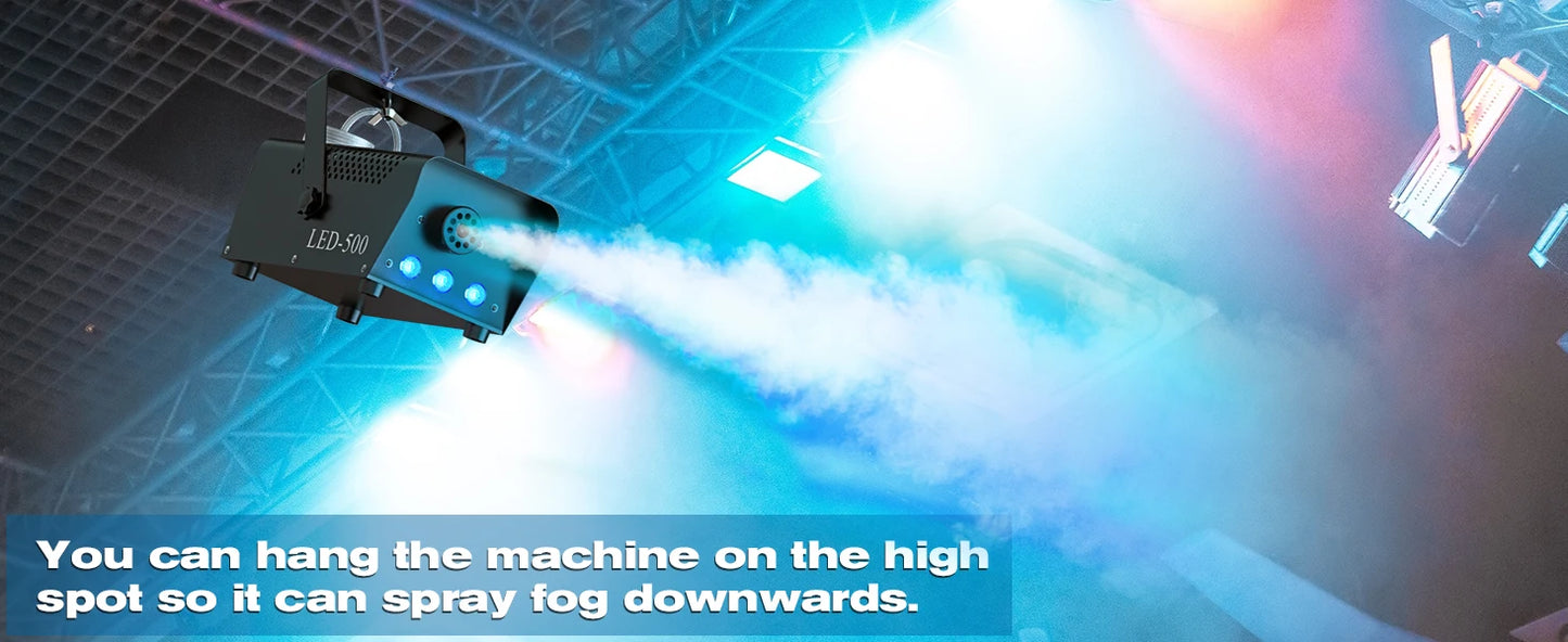 Smoke Machine Wireless Control Fog Machine RGB LED Stage Lighting
