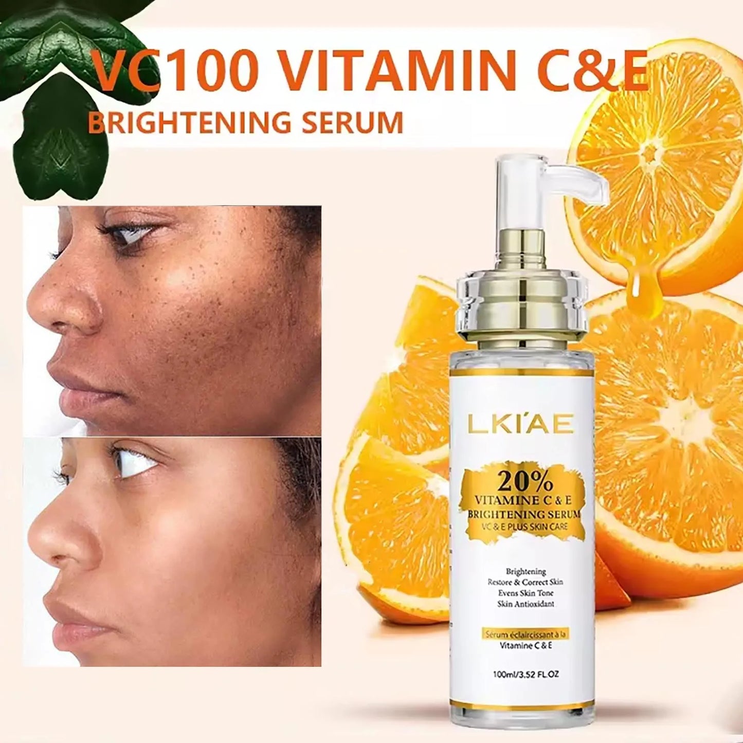 Vitamin C Skin Care Set, with Lightening,  Even Tone Skin  Face Cream