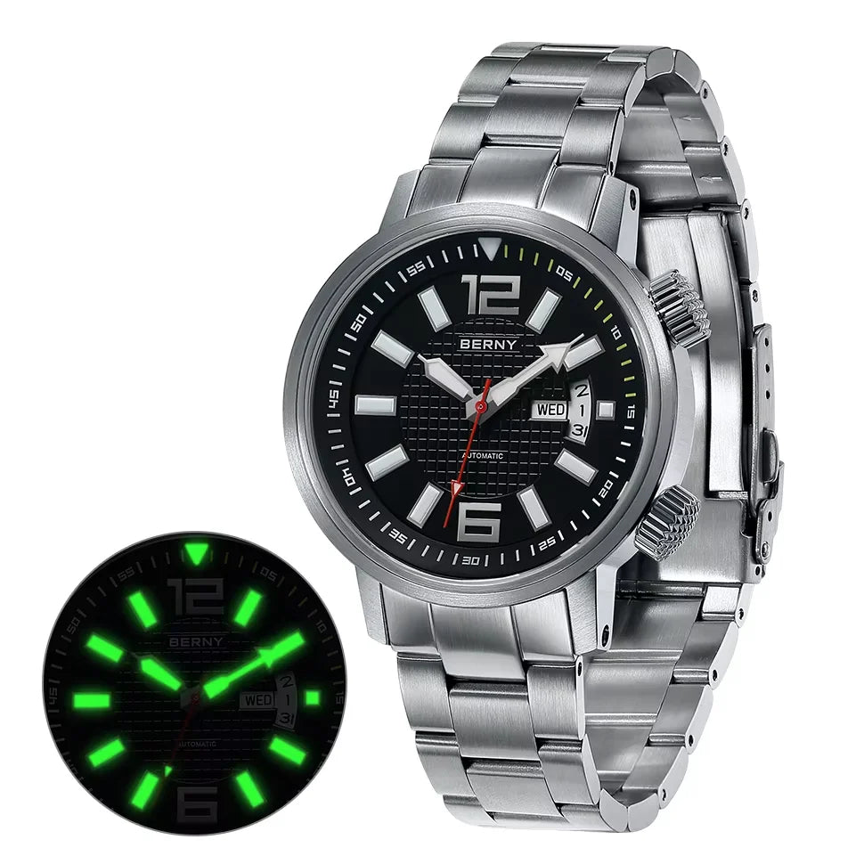 Diver Automatic Mechanical Watch for Men Super Luminous Waterproof Swimming Dive