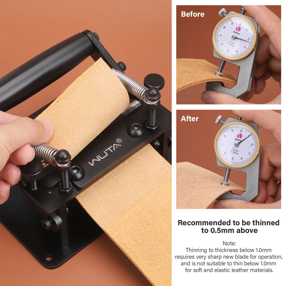 Manual Leather Skiving Machine Strip Belt Thinning Skiver Splitter