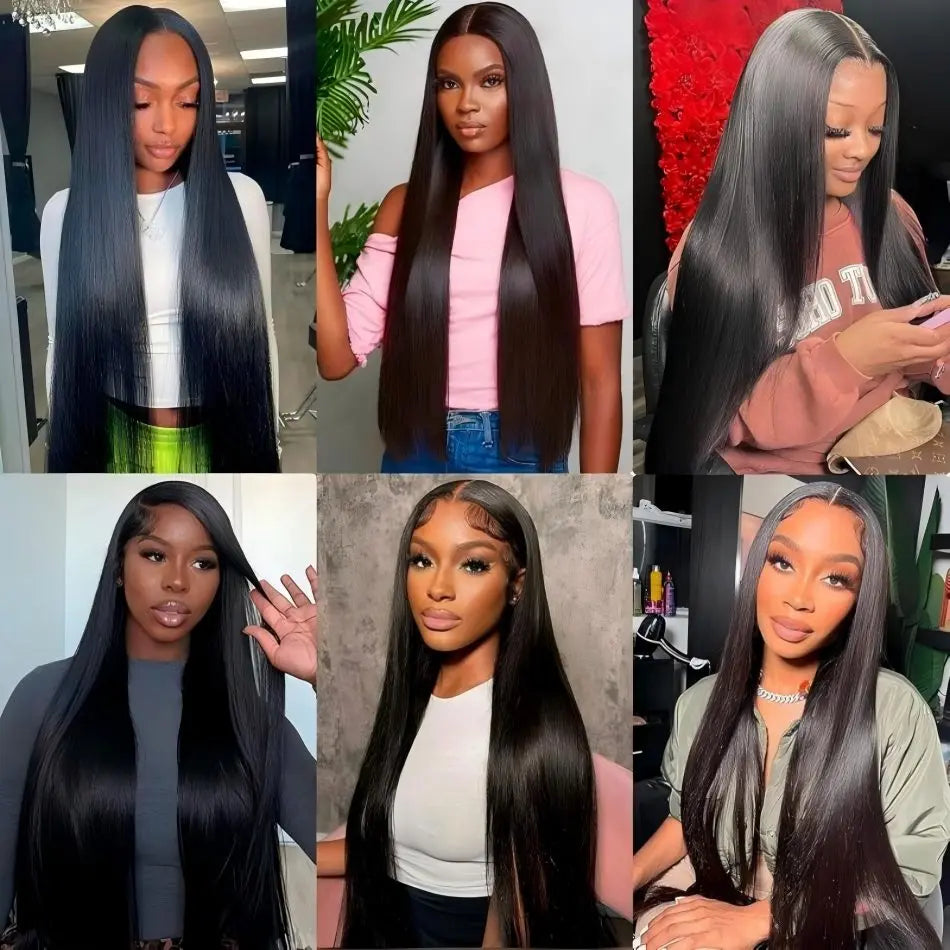 Straight Human Hair Wigs Frontal Wig Glu less