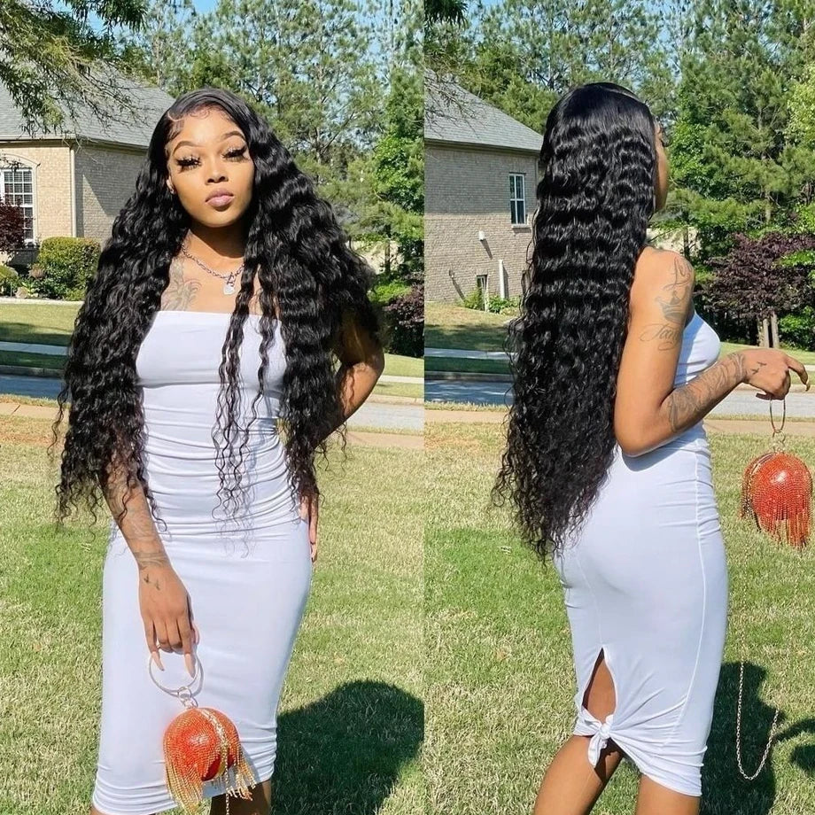 Deep Wave Wig Frontal 3x6 Lace 13x4 Curly Lace Front Human Hair