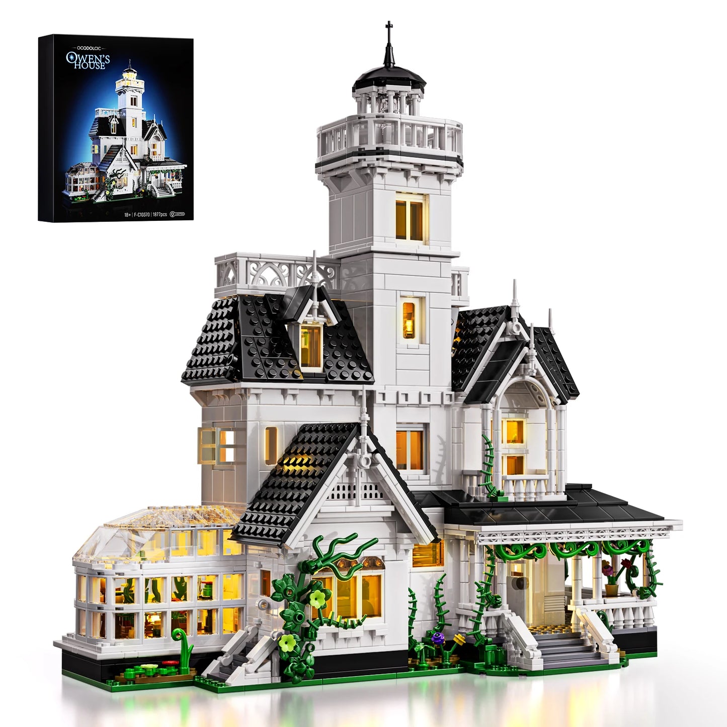 1877 Pcs Magic House Blocks Set Owens House Building Set Creator