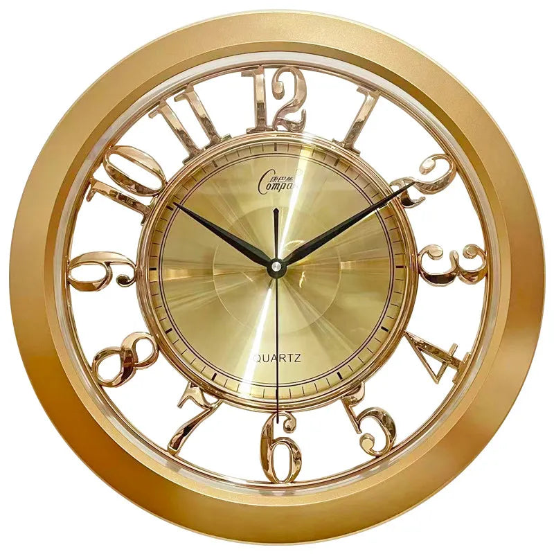 16-inch Large Wall Clock Vintage Silent Luxury Gold Shabby Chic Kitchen Home Wall Clocks