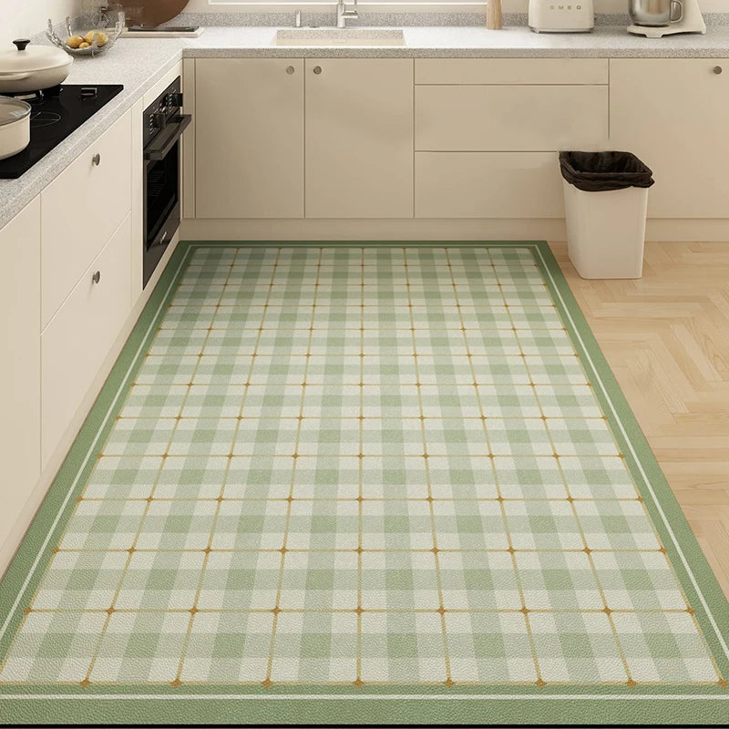 Kitchen Floor Mat Waterproof Large Carpet Pvc Leather Non-slip