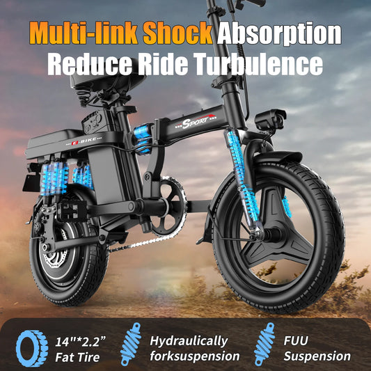 Electric Bike for Adults, 48V 15AH Removable Battery,20MPH 35Miles