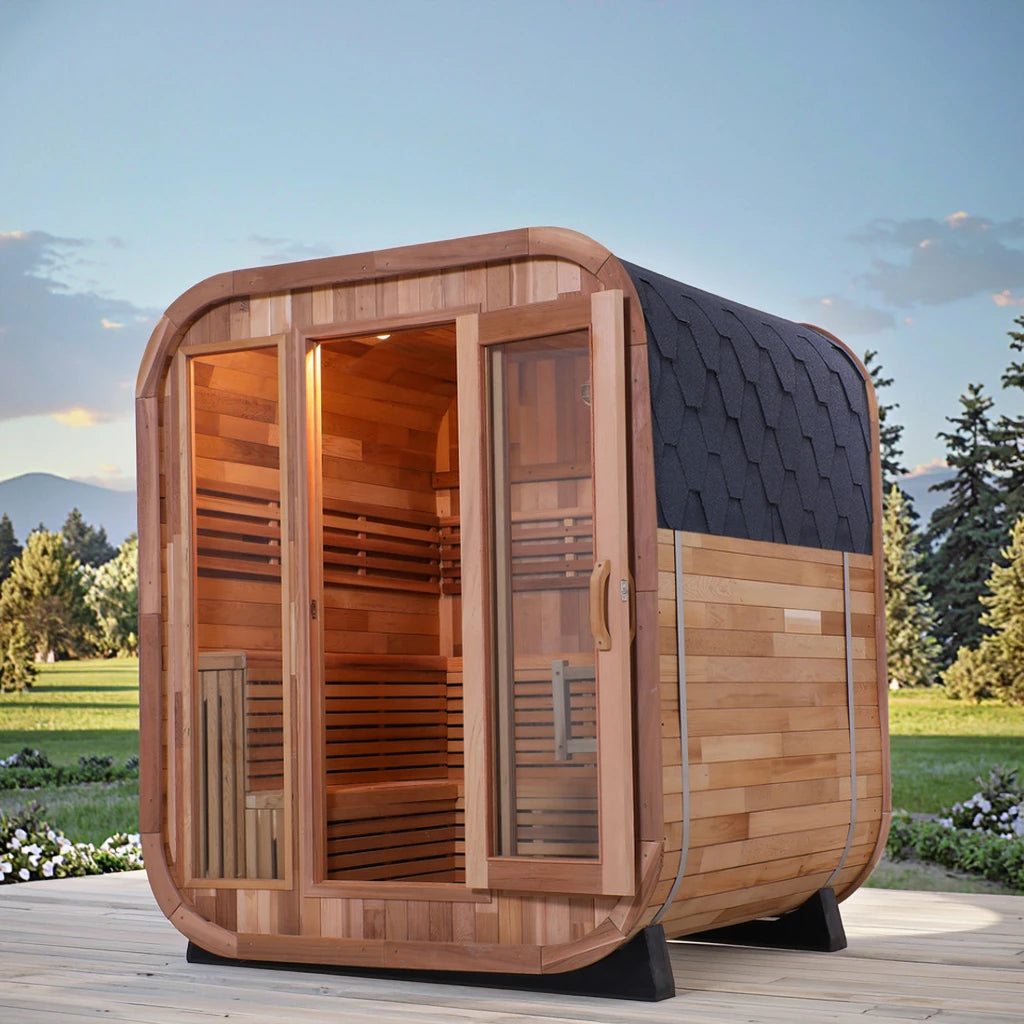 4-6 Persons Garden Sauna Room Outdoor Wooden Dome Sauna Spa Detox Relaxation