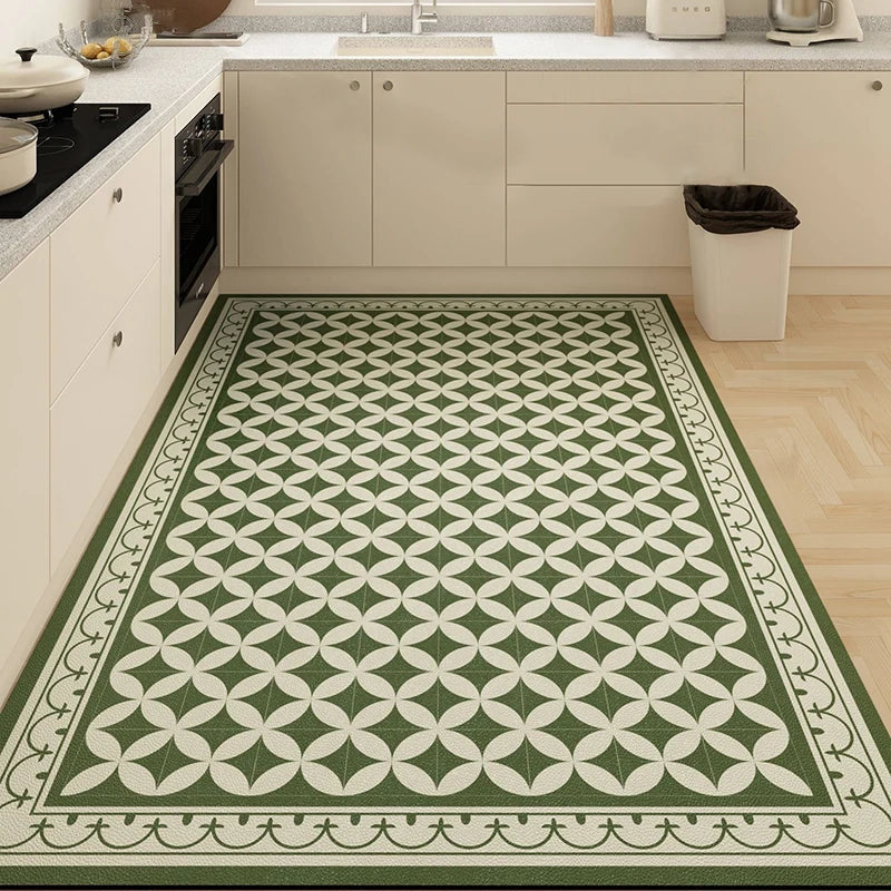 Kitchen Floor Mat Waterproof Large Carpet Pvc Leather Non-slip