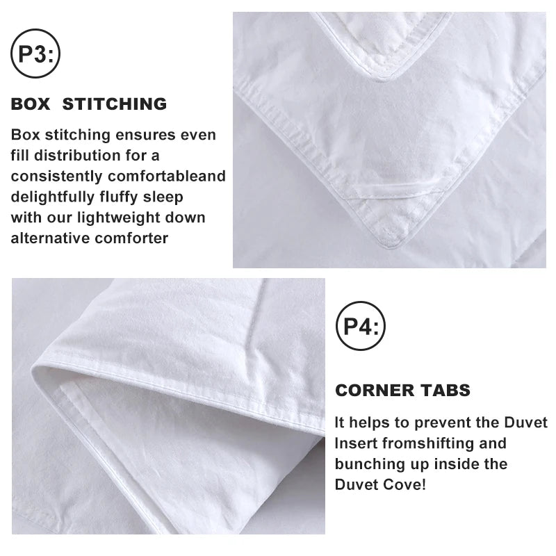 2 Pieces Feather and Down Comforter Queen Size