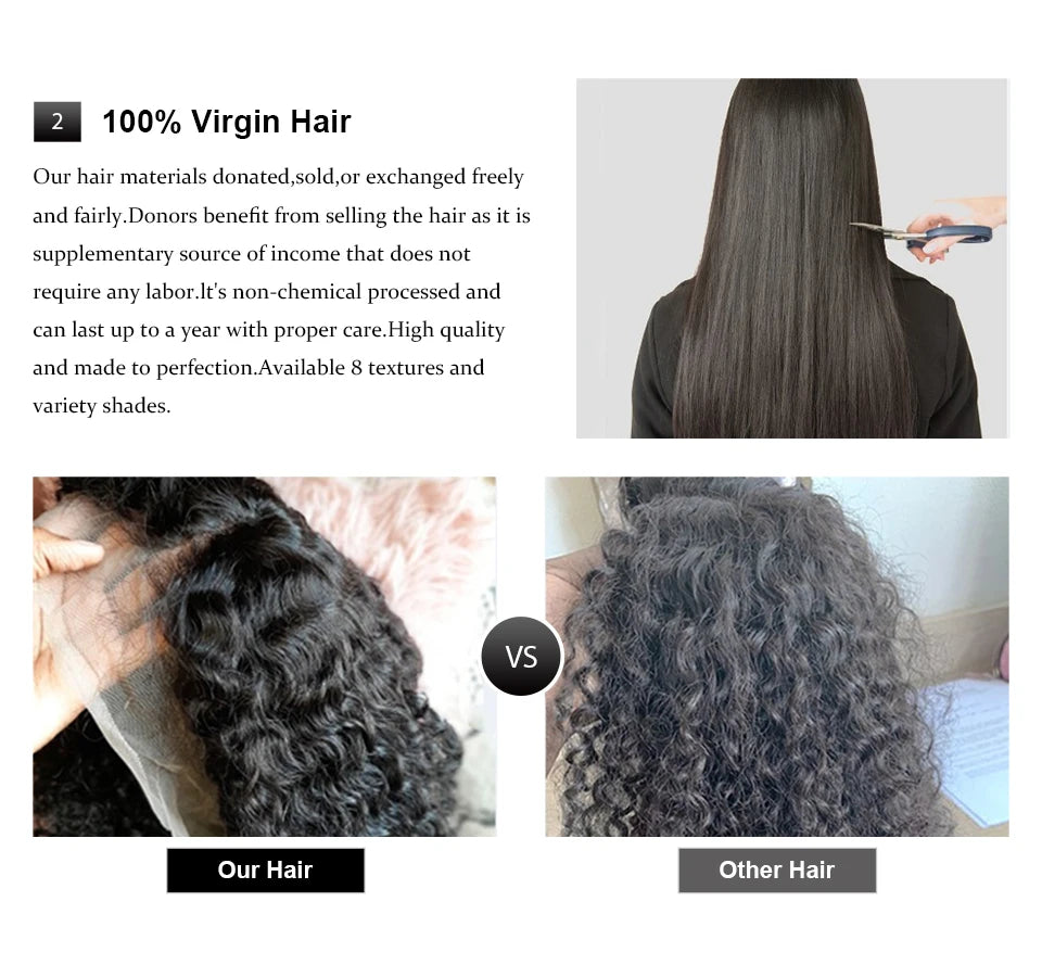 220% Density Transparent HD Lace Front Wig Wave Remy Human Hair Ginger Orange 350# Loose Curly
